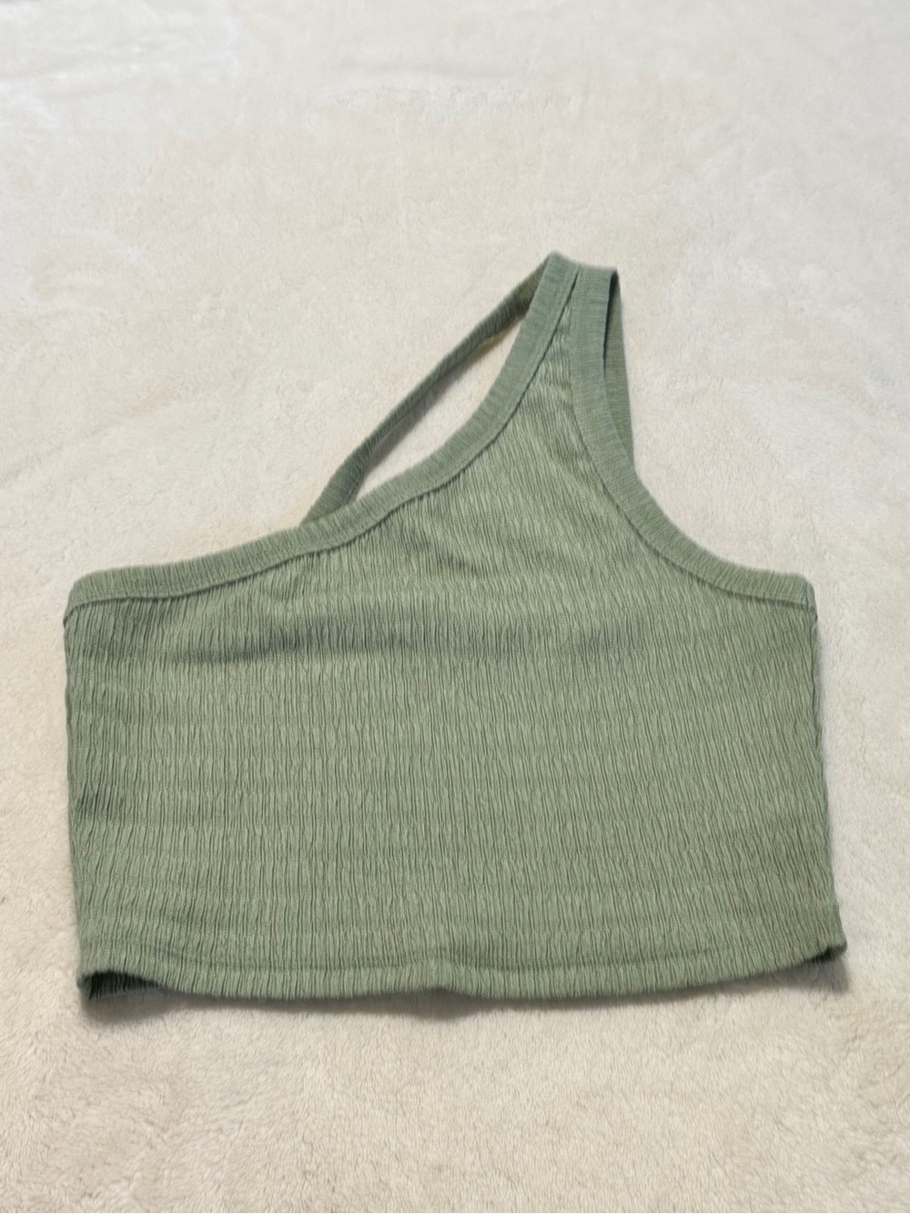 AMERICAN EAGLE ONE SHOULDER TANK TOP SIZE MEDIUM GREEN